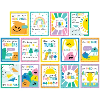 CD106064     Rules for a Happy Class - Mini Posters