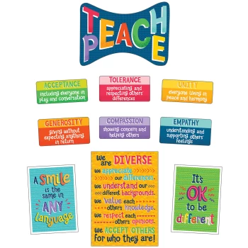 CD110489  Teach Peace Bulletin Board Set
