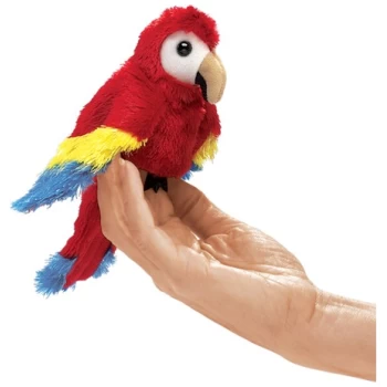 FM2723     Folkmanis Mini Scarlet Macaw Finger Puppet
