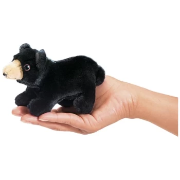 FM2641     Folkmanis Mini Black Bear - Finger Puppet