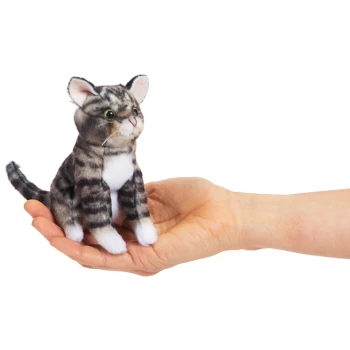 FM2791     Folkmanis Mini Tabby Cat - Finger Puppet