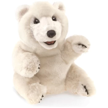 FM3103    Sitting Polar Bear Hand Puppet - Folkmanis Puppets