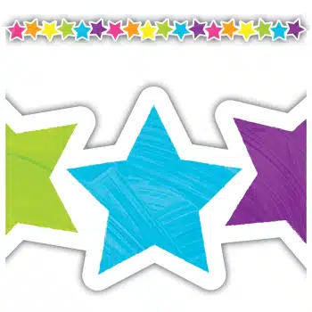 TCR3930  Brights 4Ever Stars Die-Cut Border Trim