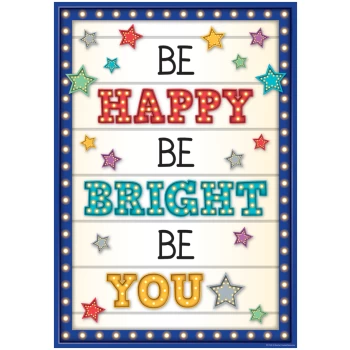 TCR7410     Be Happy, Be Bright, Be You Positive Poster