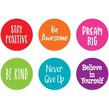 TCR77509     Spot On Positive Sayings Floor Sit Spots - 4"
