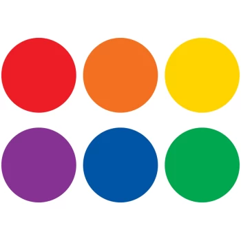 TCR77544     Spot On Carpet Markers Colorful Circles - 4"