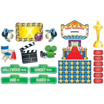 CD110145  Lights Camera Action Bulletin Board Set