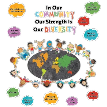 CD110534 Our Strength Is Our Diversity Bulletin Board Set