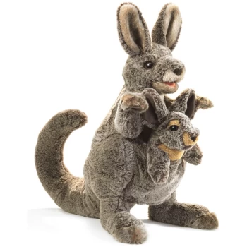 FM3178 Kangaroo with Joey Puppet