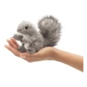 FM2648     Mini Gray Squirrel Finger Puppet - Folkmanis Puppets