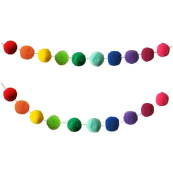 CD107008  Rainbow Pom-Pom Garland