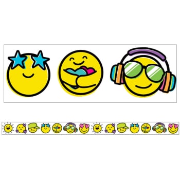 CD108431  Smiley Faces Straight Bulletin Board Borders