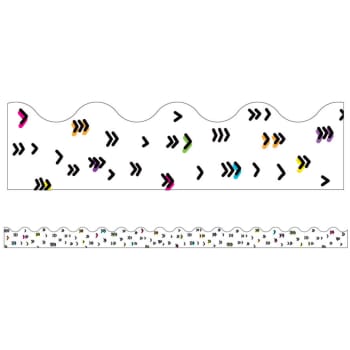 CD108435  Rainbow Doodles Scalloped Bulletin Board Borders