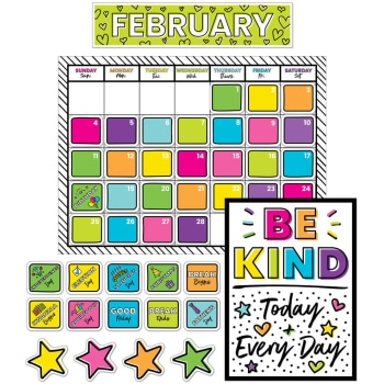 CD110522  Kind Vibes Calendar Bulletin Board Set