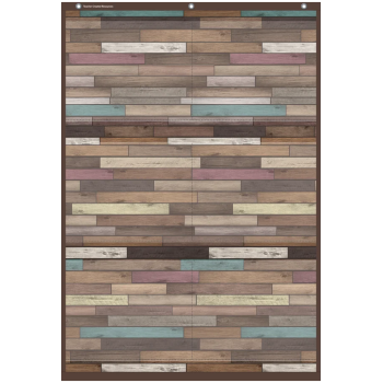 TCR20326 Reclaimed Wood Large 6 Pocket Chart