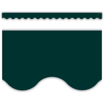TCR3568  Hunter Green Scalloped Border Trim