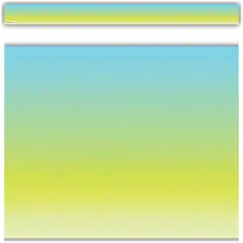 TCR3931  Aqua and Lime Color Wash Straight Border Trim