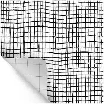 TCR70009  Black Freestyle Grid Peel and Stick Decorative Paper