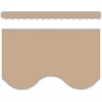 TCR7129  Light Brown Scalloped Border Trim