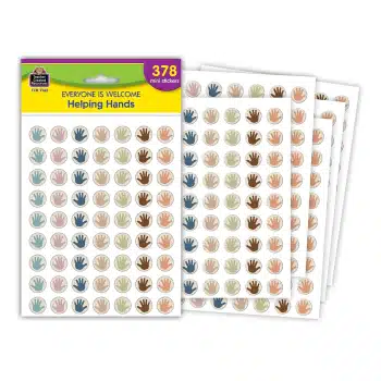 TCR7162  Everyone is Welcome Helping Hands Mini Stickers