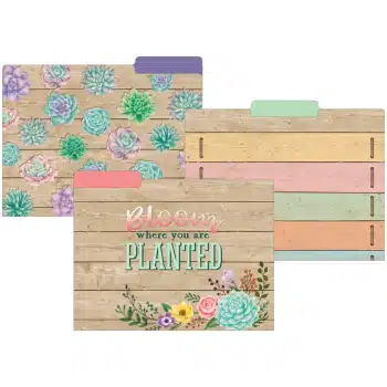 TCR8539  Rustic Bloom File Folders