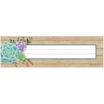 TCR8555  Rustic Bloom Flat Name Plates