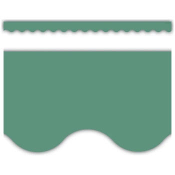 TCR8687  Eucalyptus Green Scalloped Border Trim