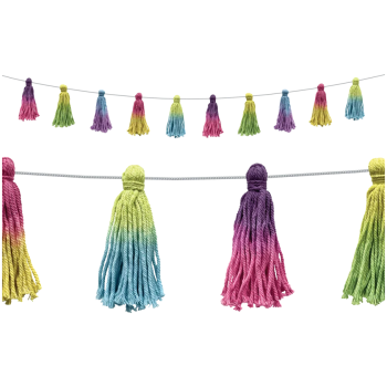 TCR8903  Tie-Dye Tassels Garland