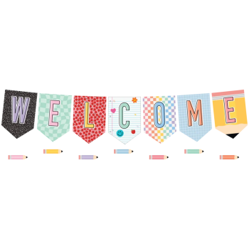 TCR9301 Cool for School Pennants Welcome Bulletin Board
