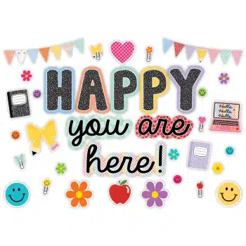 TCR9303  Cool for School Happy You Are Here Bulletin Board