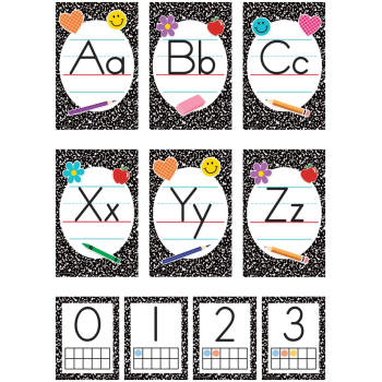 TCR9306  Cool for School Composition Alphabet Bulletin Board
