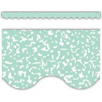 TCR9314  Composition Green Scalloped Border Trim