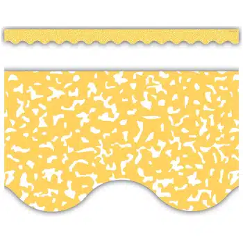 TCR9315  Composition Yellow Scalloped Border Trim