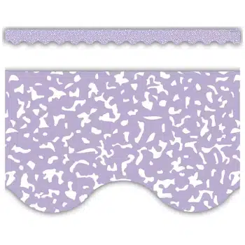 TCR9317  Composition Purple Scalloped Border Trim