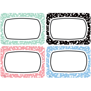 TCR9320  Cool for School Composition Name Tags/Labels - Multi-Pack