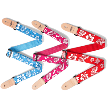 Kala Hibiscus Print Ukulele Strap