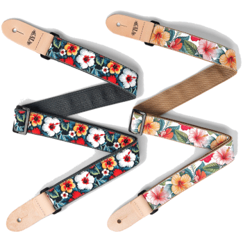 Kala Vintage Hibiscus Print Ukulele Strap
