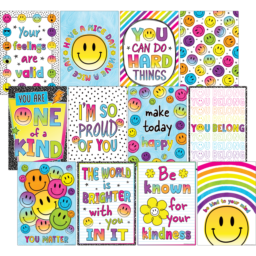 TCR7469 Brights 4Ever Positive Sayings Small Poster Pack - Sweet Pipes